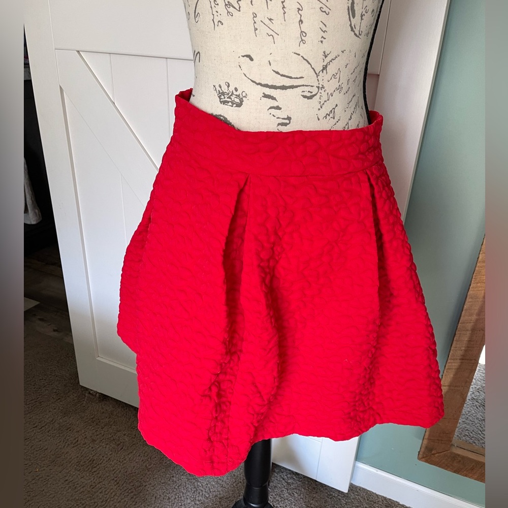 Mittoshop Red A-Line skirt